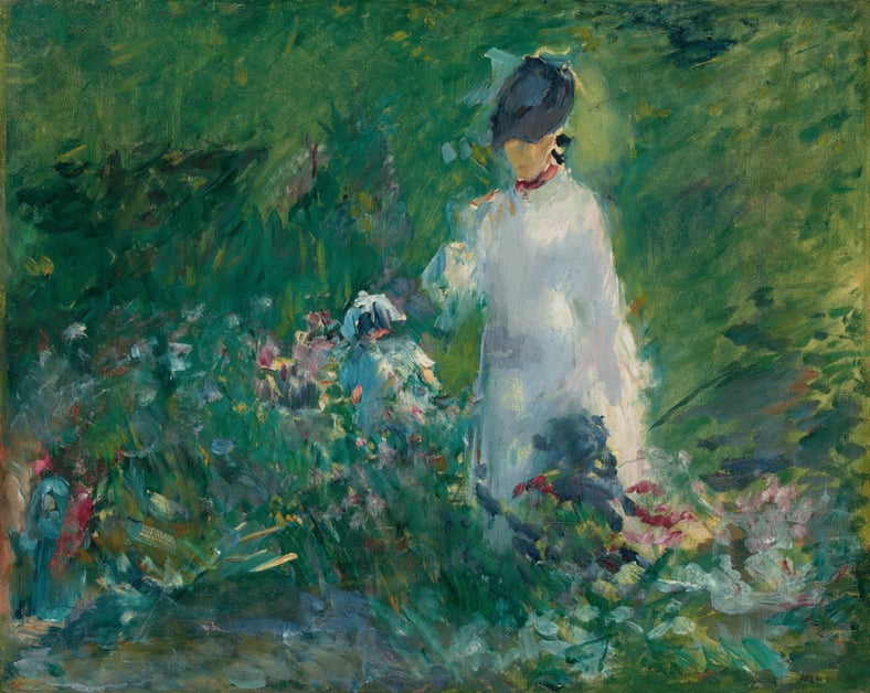 Manet, Jeune femme parmi les fleurs