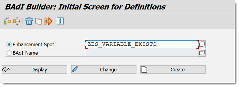 SAP BW/4HANA Enhancement Spot