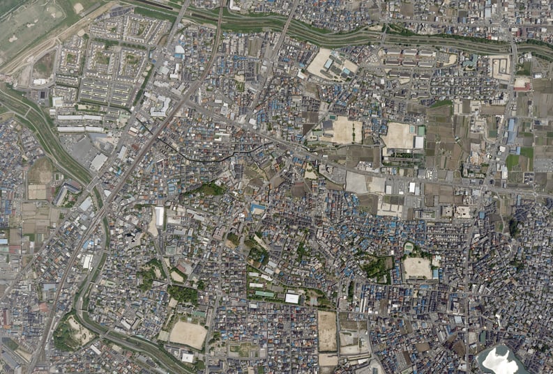 殿ニ校区　航空写真　平成20年