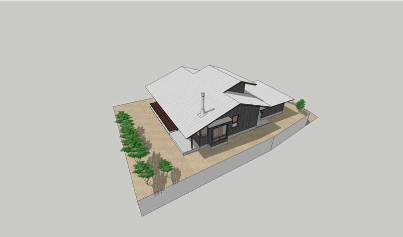 長野県　松本市　安曇野市　建築設計事務所　建築家　news設計室　丸山和男　住宅設計　設計監理　haamaiの家　地鎮祭　スケッチアップ