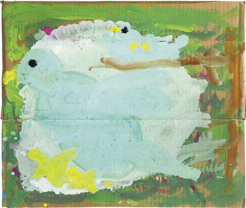 《るりいろのかわせみ》　52×44cm　２年生　Nさん