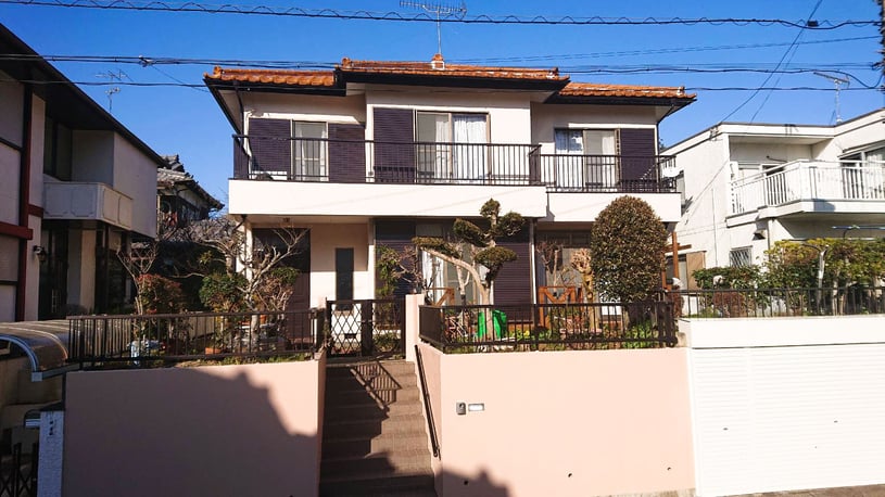 市原市瀬又の屋根漆喰入れ替え、外壁塗装、ベランダ防水、雨樋補修工事　塗装後