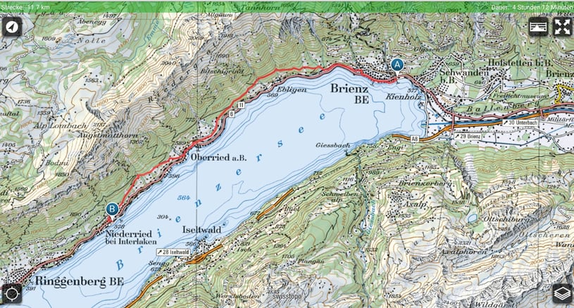 Brienz - Oberried - Niederried - Brienzersee