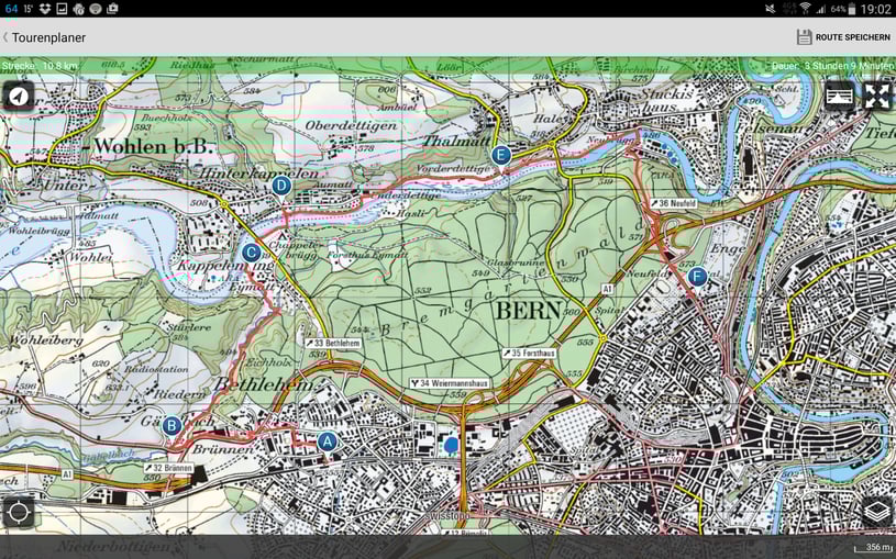 Bern - Hinterkappelen - Bern-Neubrück - Bern-Enge
