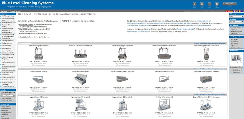 Blue Level Cleaning Systems Webshop