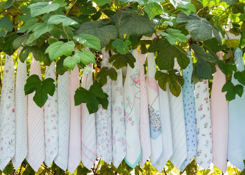 Bunte Geschirrtücher aus Baumwolle mit Blumen, Rosen und Streifen