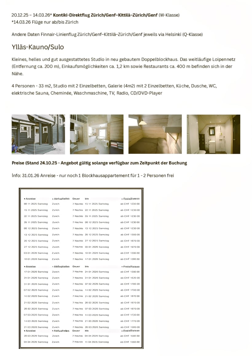 Flug und Unterkunft Lappland Winter 25 und 26 bei Travelbrain Reisen buchen