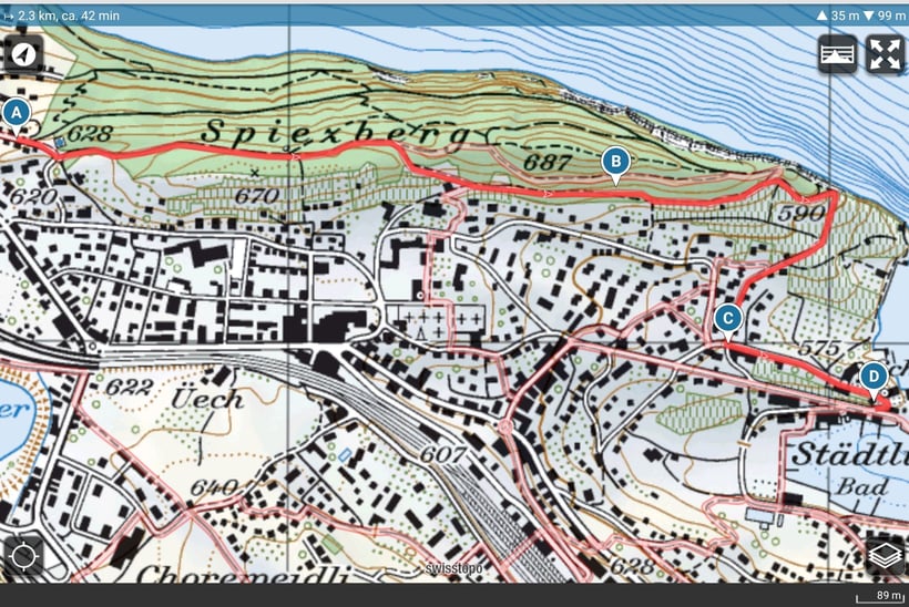 Rebbau Spiez Wanderweg