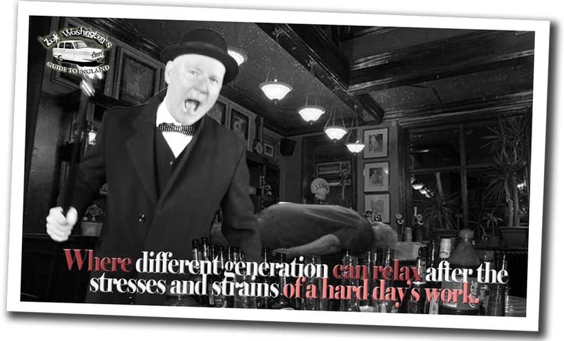 British pub culture lesson for foreign students. Inside a real pub with teacher ZakWashington