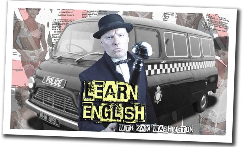 ZakWashington in front of a British black maria police truck / van in the 1970s