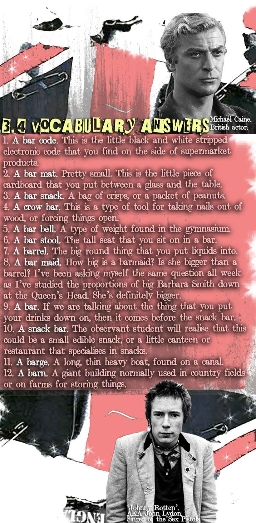 English language exercise vocabulary answers