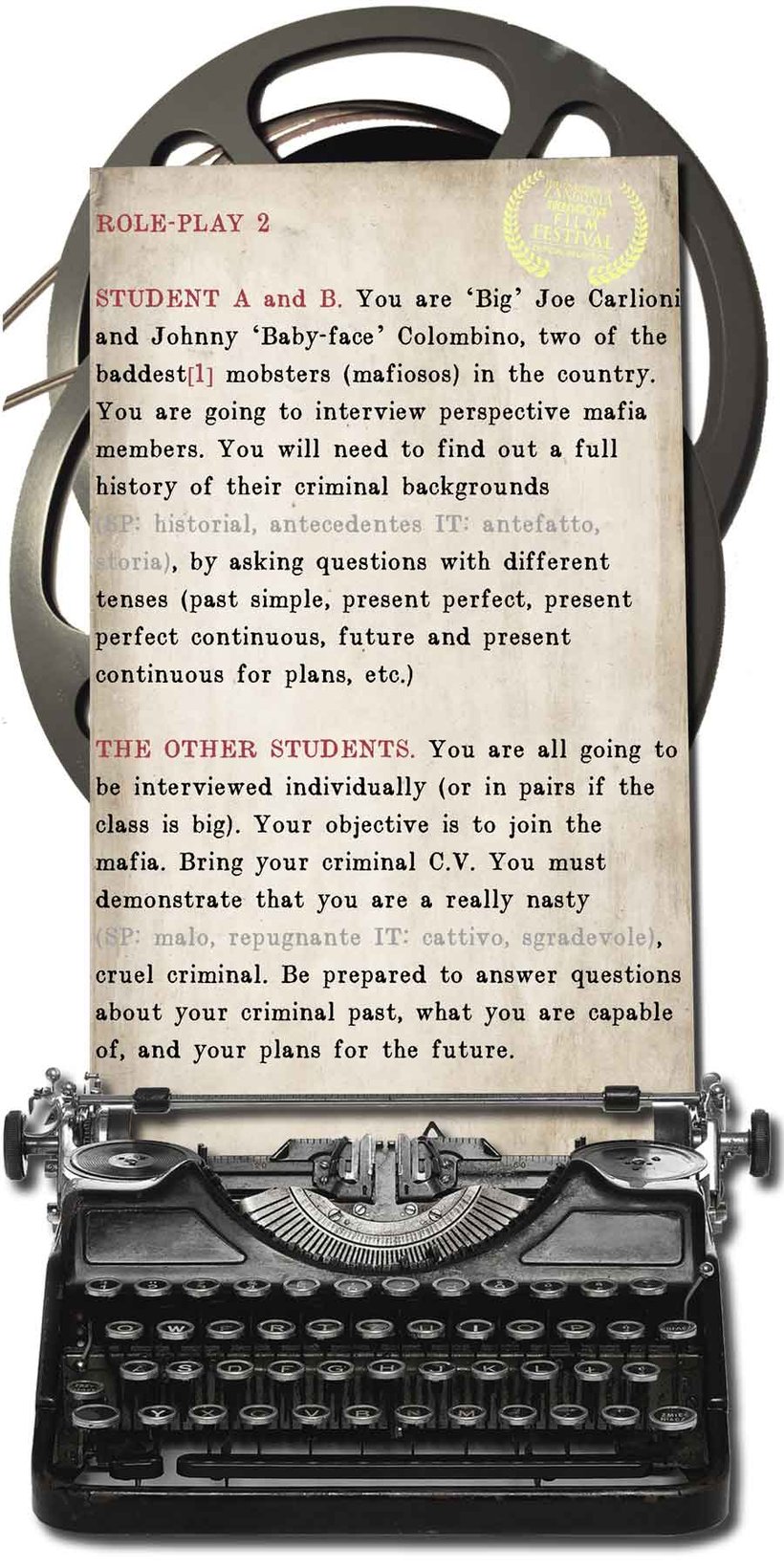 Student communication role-play activity