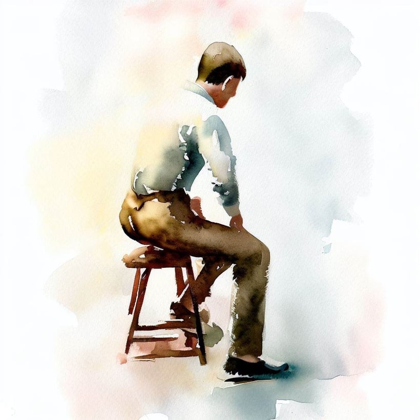  sitting down with good coordination