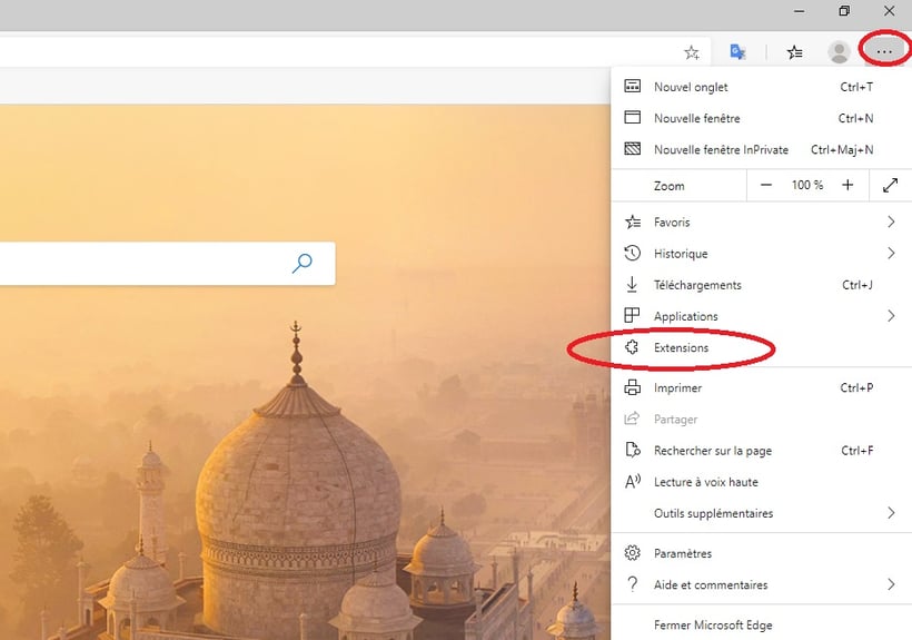 Extensions Google Chrome sur Microsoft Edge