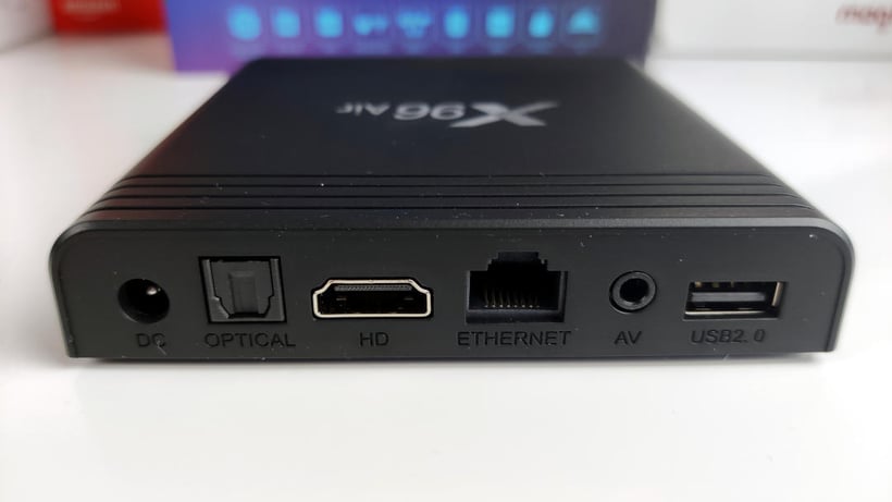 Box TV X96 Air connectique arrière