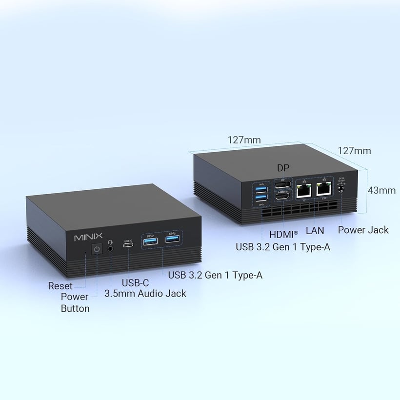 Minix Z150-Aero connectique