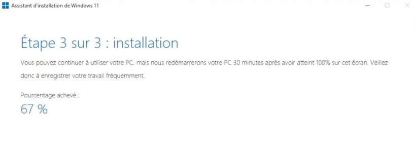 Assistant d'installation Windows 11 étape 3