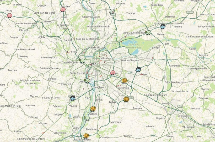 Waze carte temps réel