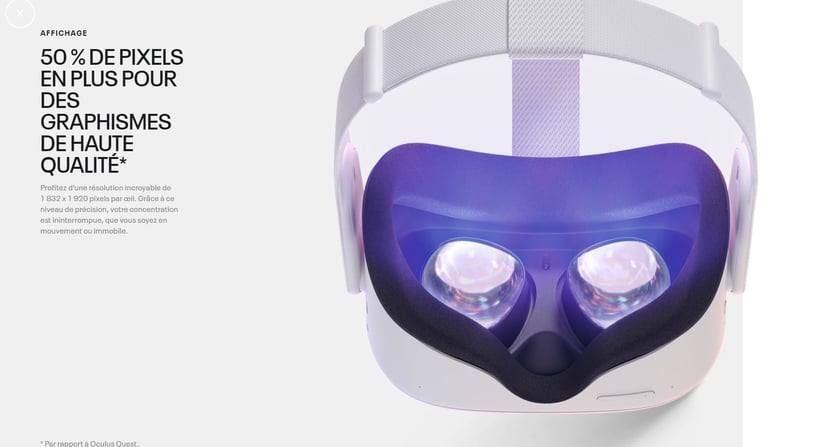 Oculus quest 2 50% de pixels