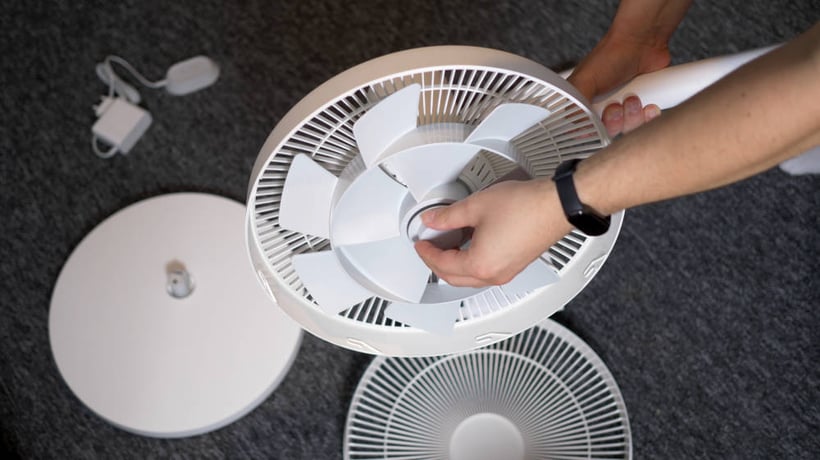 Xiaomi Smart Standing Fan 2 Pro assemblage