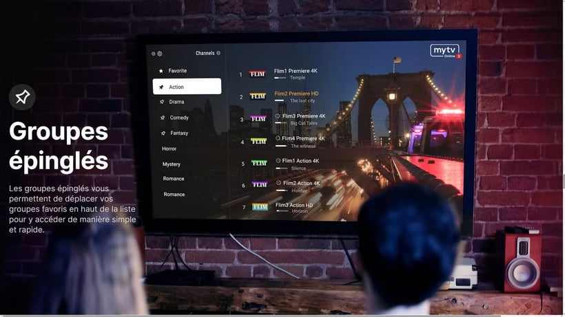 MyTV Online 3 Groupes épinglés_
