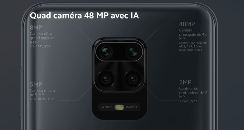 Redmi Note 9S Xiaomi capteurs photo