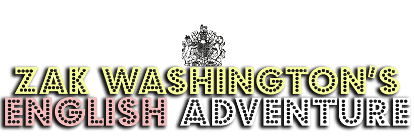 Zak Washington's English Adventure story - English language learning programme - Title graphic. 
