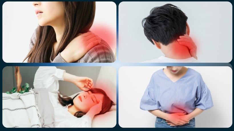 肩と首の凝り、自律神経失調症、生理痛などが噛み合わせが原因で起こります。