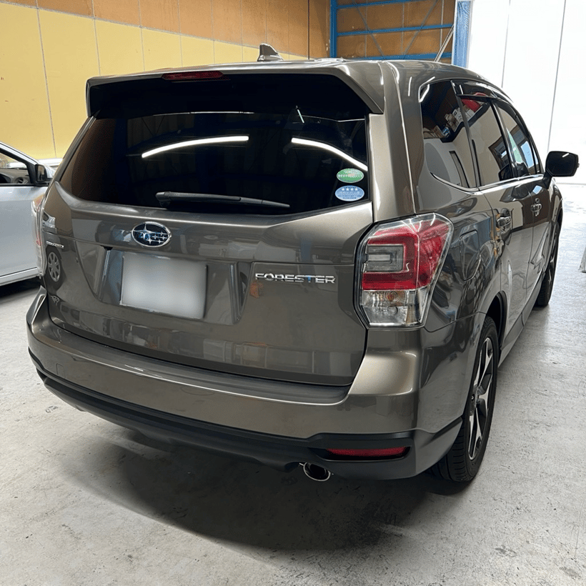 スバル　フォレスター　カーフィルム施工　WINCOS Premium series　リアガラス　施工後