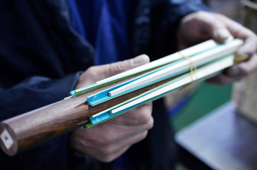 製作途中のMUSASHIキュー。2013年撮影