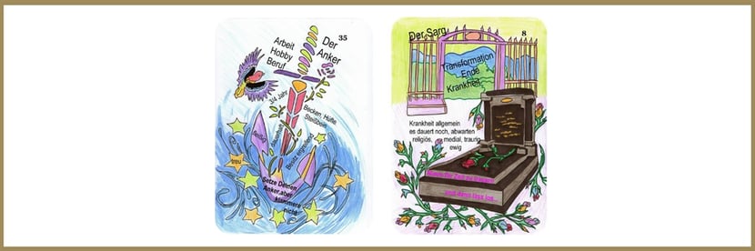 Lenormandkarten Anker und Sarg