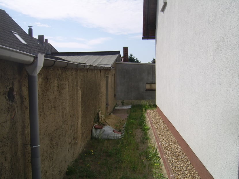 Im Hintergrund war die Waschküche