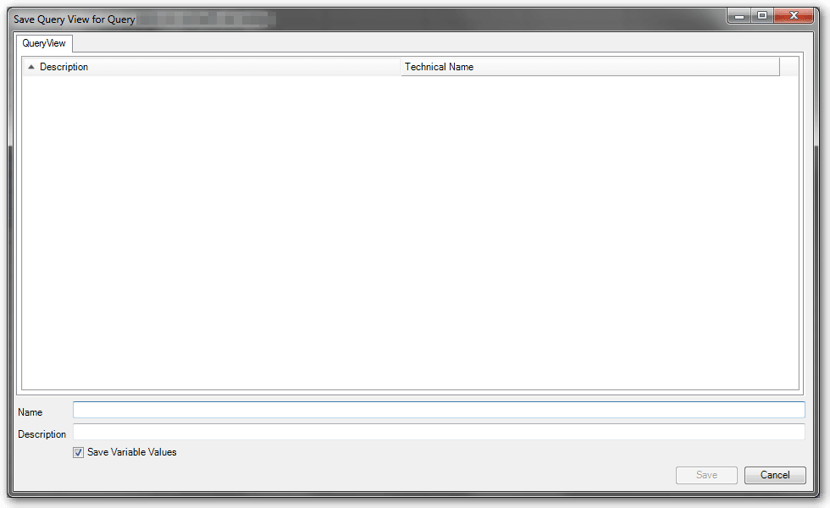 SAP Analysis for Office Save Query View