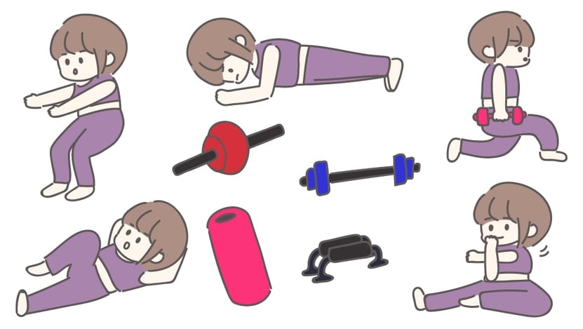 筋トレも週2～3回取り入れてみましょう