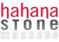 Hahana Hawaiian hot Stone Massage therapy symbol creatively and harmoniously designed.