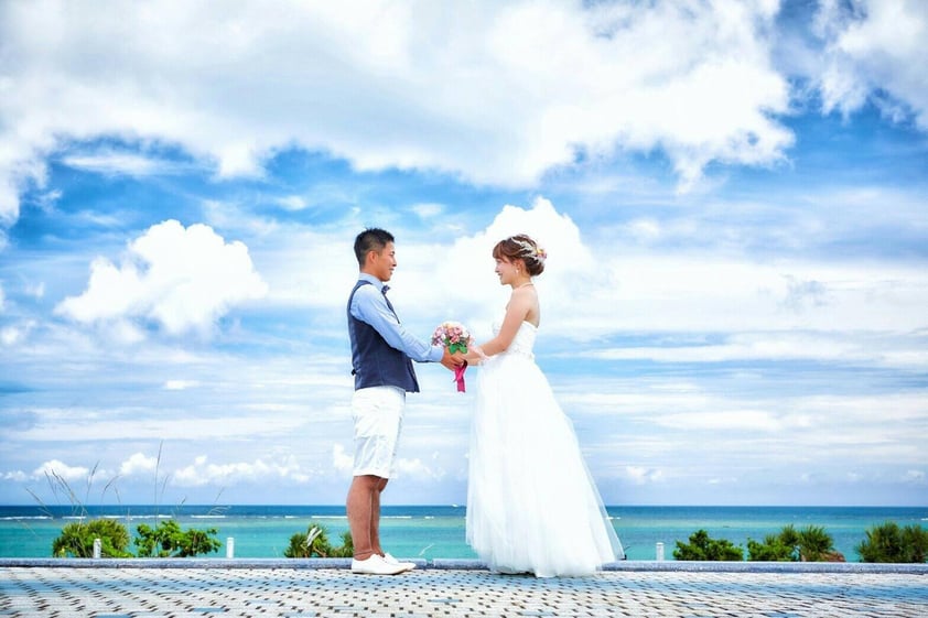 北谷町のアラハビーチで撮影