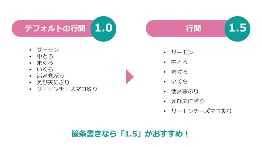パワポで箇条書きを見やすくするコツ。