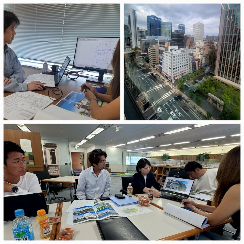 淡路島の西海岸の夕日と海が見える別荘の建築MTG