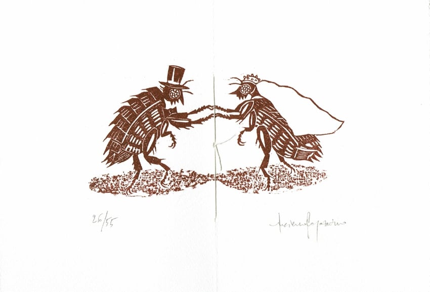 linoleografia originale di Luciano Ragozzino