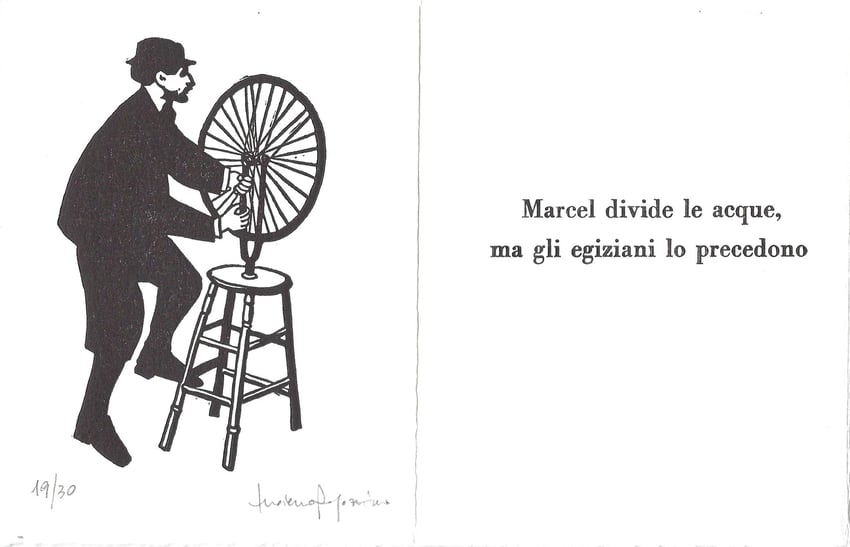 doppia pagina con stampa tipografica e linoleum originale di Luciano Ragozzino