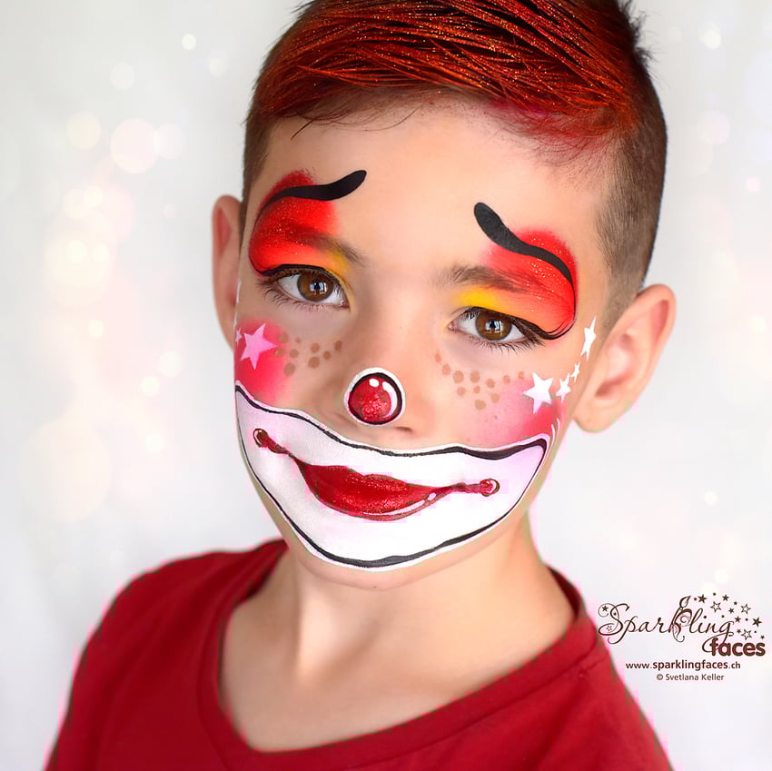 Kinderschminken_Vorlagen; Schminkfarben_kaufen_Schweiz; Kinderschminken_Kurse; Svetlana_Keller; Ballonmodellieren; Ballonmodellage; Airbrush_Tattoos; einfach; Clown