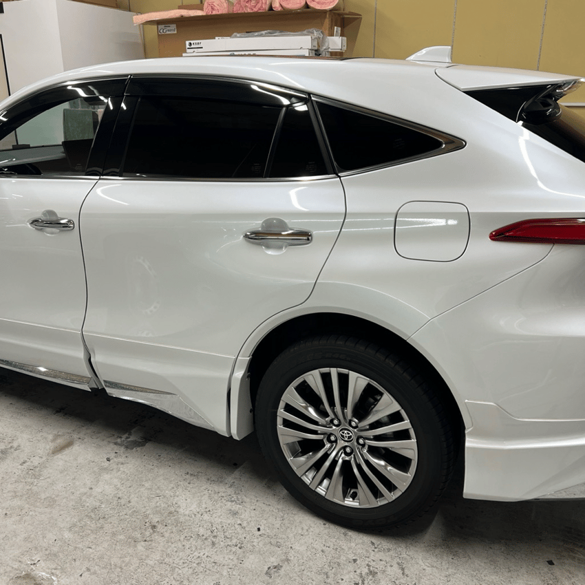 トヨタ　ハリアー　80系　カーフィルム施工　WINCOS Premium series　HCD-03G　リアサイド施工後