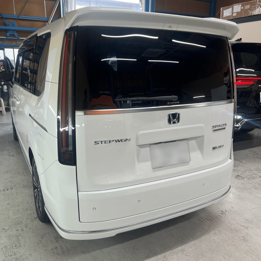 ホンダ　ステップワゴンRP8　カーフィルム施工　WINCOS Premium　HCD-10G　リアガラス施工後