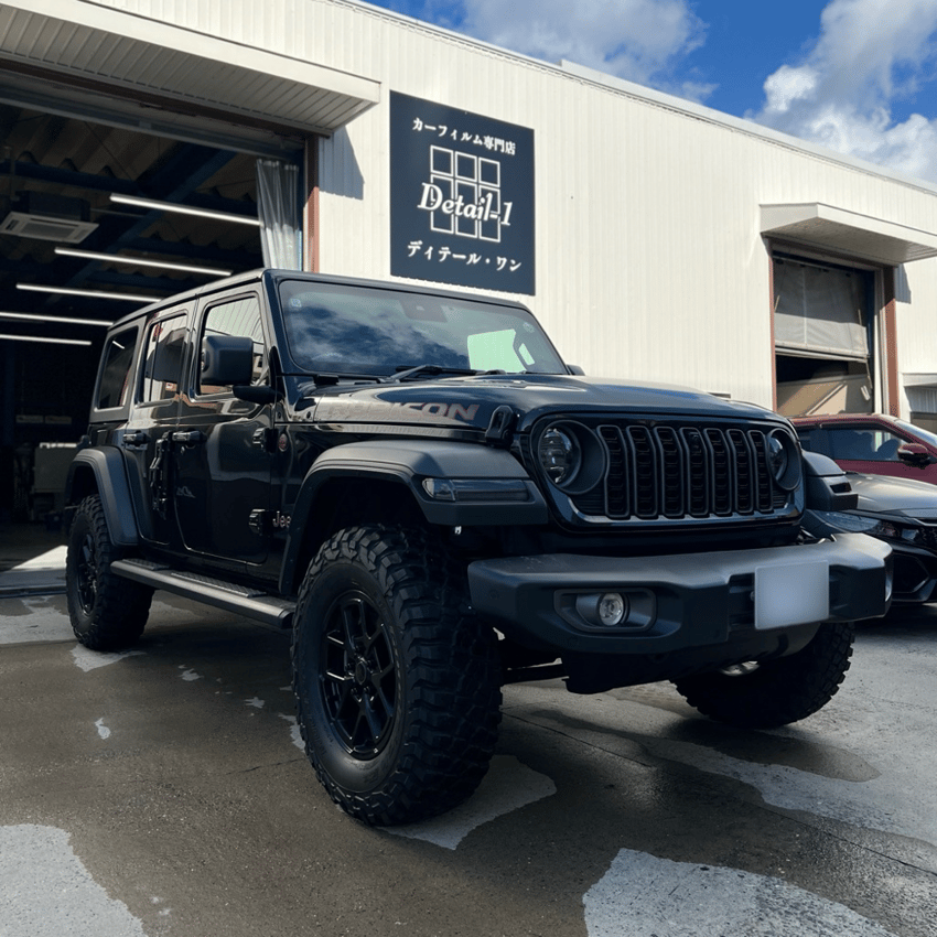 Jeep　ラングラー　プロテクションフィルム施工　スモークタイプ　新潟市