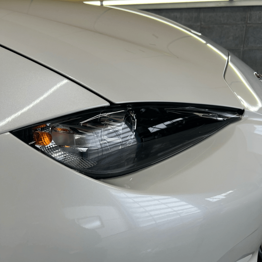 マツダ　ロードスター　プロテクションフィルム施工　ヘッドライト保護　黄ばみ防止