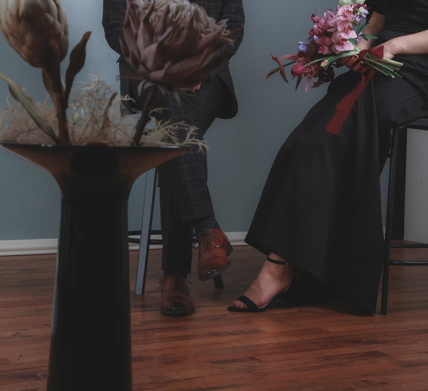 山梨フォトウェディングを撮影するお二人