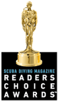 Scuba Diving Reader Choice Award Emblem for Galapagos Shark Diving