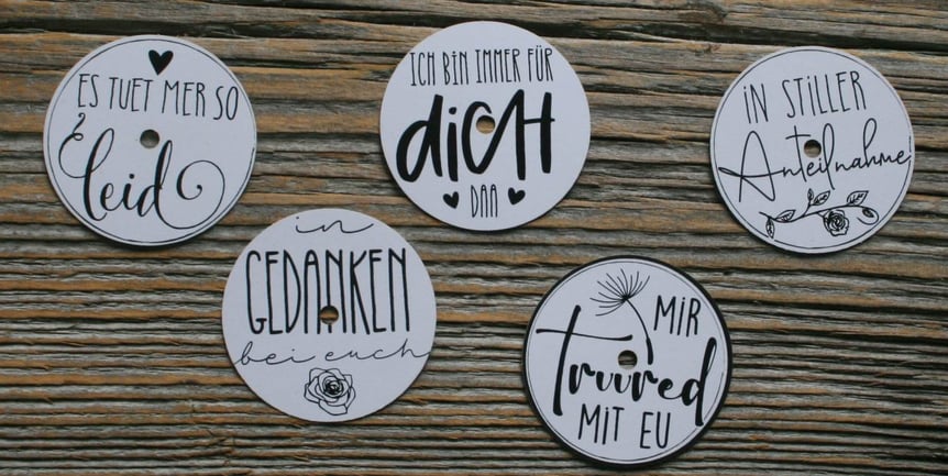 Teelichtbotschaften "Trauer"