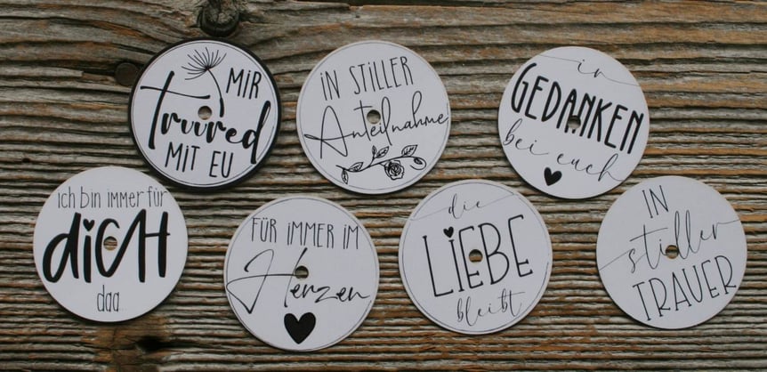Teelichtbotschaften "Motivation und Trauer"
