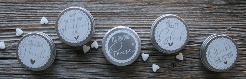 Pfefferminzherzchen in Döschen